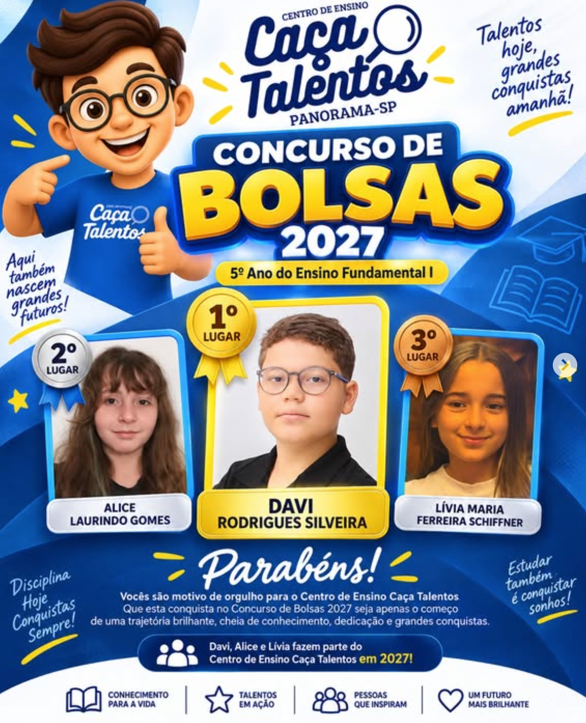 Publicação do Instagram do Caça Talentos